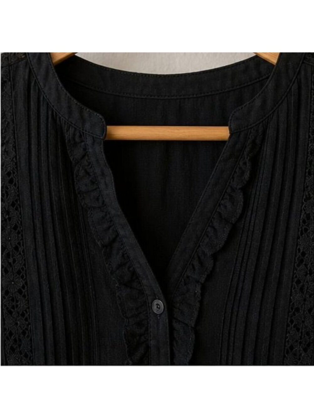 Black Ruffle Blouse - Picture 4 of 6